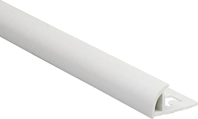Arcansas Viertelkreis-Abschlussprofil aus PVC in Weiß matt, Breite: 8 mm, Länge: 1 m - Bild 1