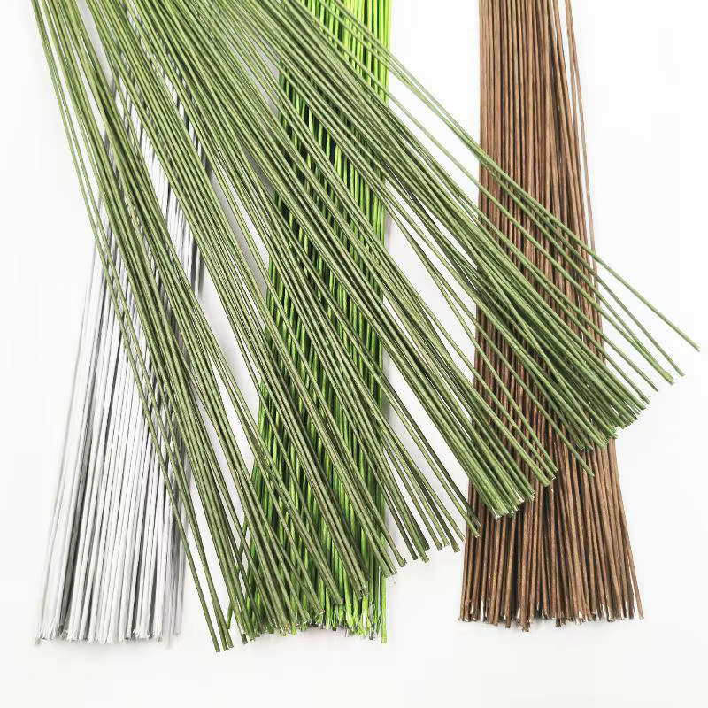 Professioneller Blumendraht 100 Stück in Braun und Multicolour, 40 cm biegsamer Stiel für DIY-Blumenarrangements und Bastelarbeiten - Bild 3