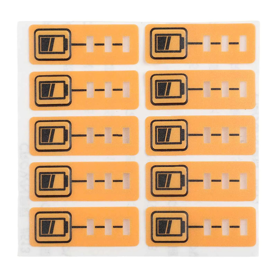 10 Stück LED Schlüssel Aufkleber Label Tags für DeWalt 18V und 14,4V Li-Ion Akkus, passend für DCB182 und DCB140 - Bild 2