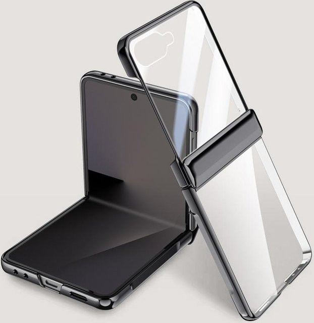 Samsung Galaxy Z Flip7 Schutzhülle mit gehärtetem Glas und Rundum-Kamera-Schutz, transparent - Bild 1