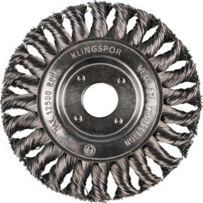 Klingspor Rundbürste einreihig aus Stahl in Grau Durchmesser: 125 mm Bohrung: 22,23 mm - Bild 1