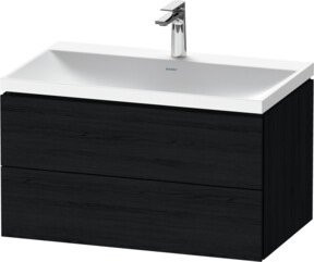 Duravit L-Cube Badmöbel-Set mit Waschbecken und 2 Schubladen, Weiß, B/T/H: 80 x 48 x 48 cm - Bild 1