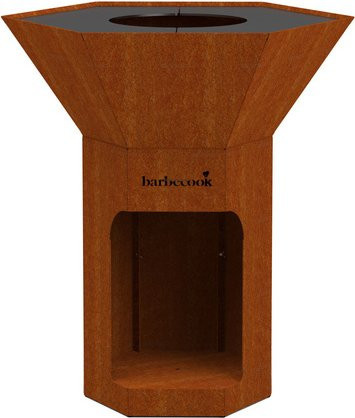 BARBECOOK Holzkohlegrill Nestor in Braun aus Cortenstahl, B/T/H: 82 x 92 x 100 cm - Bild 1