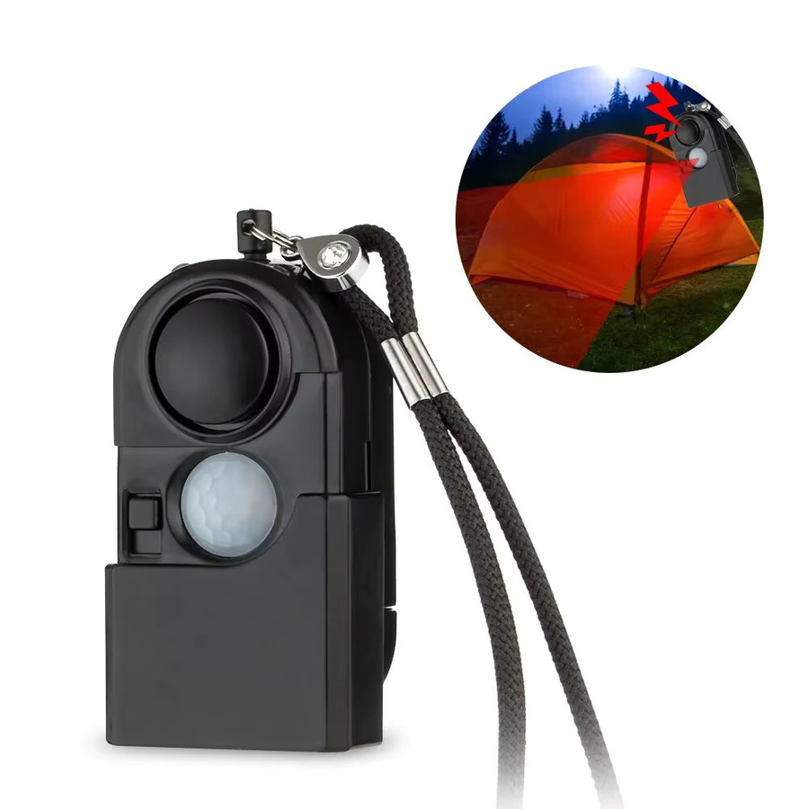 KERUI Tragbarer Mini-Bewegungsmelder mit 120 dB Sirene und SOS-LED-Licht in Schwarz - Bild 4