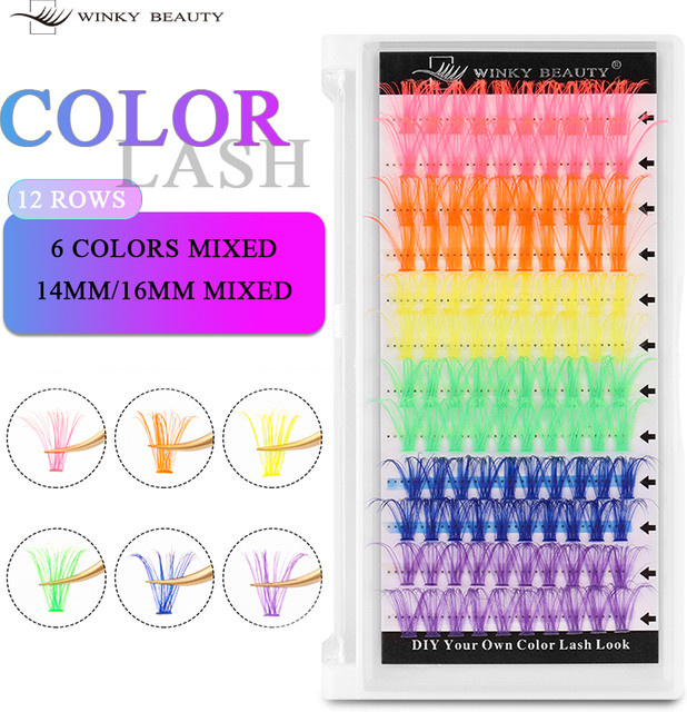 Winky Beauty DIY Wimpernverlängerung, 6-Farben-Mix, Natürlich, Unisex - Bild 1