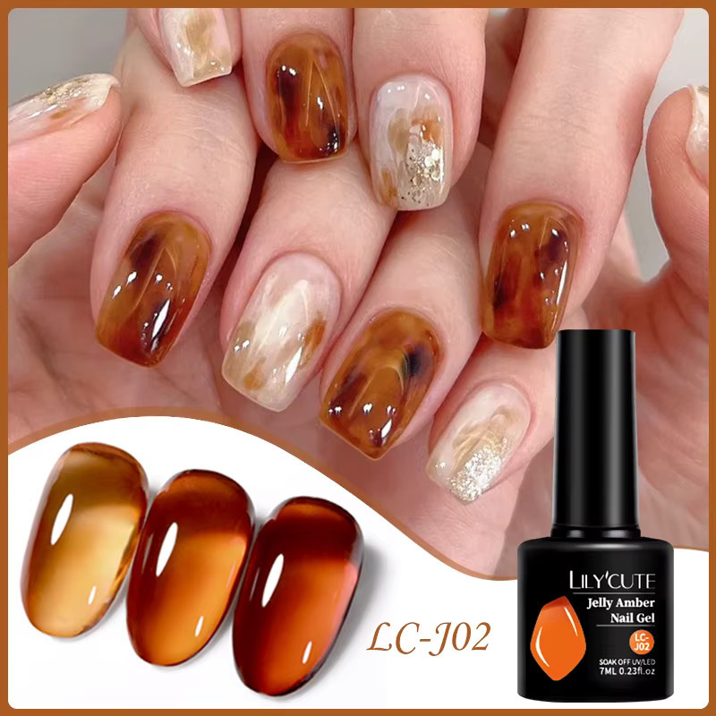 LILYCUTE Nagellack Amber, 7 ml, Matt - Bild 1