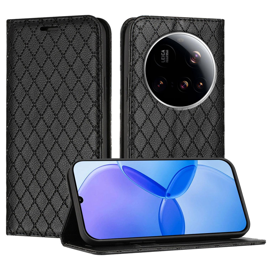 Magnetische Leder-Handyhülle mit Geldbörse für Xiaomi 15 14 14T 13 13T 12 12T 11 11T Pro Ultra Lite 5G in Schwarz - Bild 3