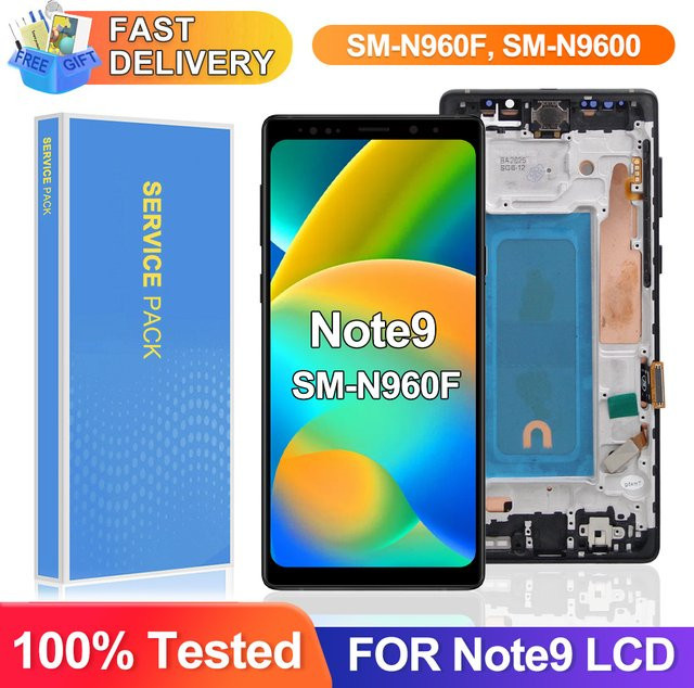 Samsung Galaxy Note 9 N960F TFT-Bildschirmbaugruppe mit digitalem Touchscreen und Rahmen in Schwarz - Bild 1