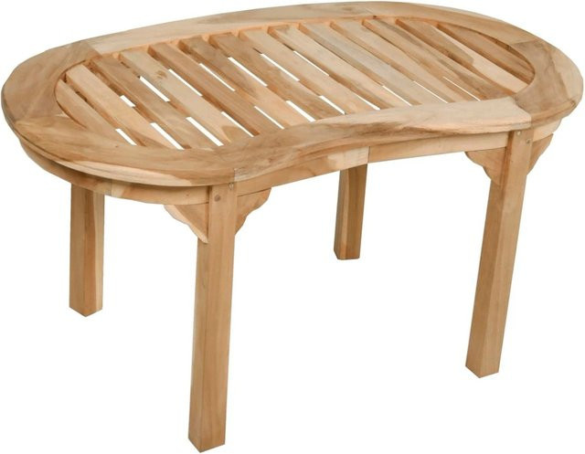 DELUKE Gartentisch MARIT aus Teakholz in Braun, B/T/H: 90 x 50 x 46 cm - Bild 1