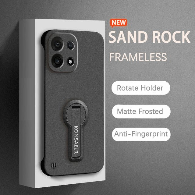 Randlose 360 Grad Halterungsabdeckung stoßfeste Hülle Bumper für Oppo Reno 6 8 9 13 14 Find X3 Lite Neo X5 X6 X7 X8 Ultra X9 Pro in Schwarz und Grau - Bild 1