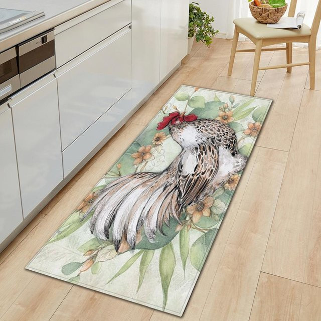 Rutschfeste YIMENG Fußmatte aus Polyester für Küche, Badezimmer und Flur, Mehrfarbig, B/T: 80 x 50 cm - Bild 1