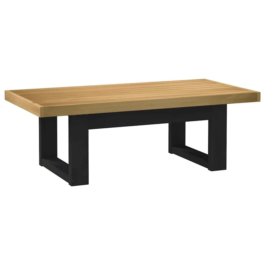vidaXL Couchtisch NOAIN aus massivem Kiefernholz in Braun und Schwarz, rechteckig, B/T/H: 120 x 60 x 40 cm - Bild 2