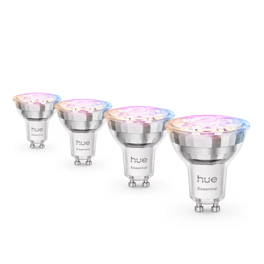 Philips Hue White & Color Ambiance Essential GU10 Smart LED Spot, dimmbar, 4er-Pack - Bild 1