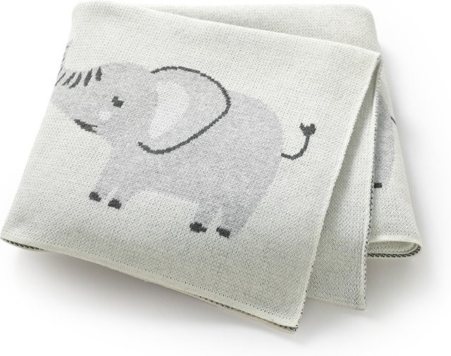 Mimixiong Baby Decke aus Baumwolle, Grau, B x H: 100 x 80 cm - Bild 1