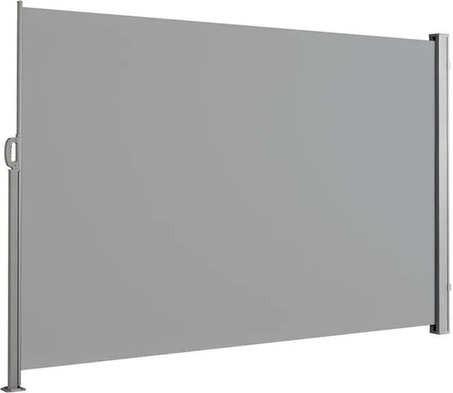 Floordirekt Seitenmarkise ausziehbar aus Aluminium und Polyester in Hellgrau, B/H: 450 x 160 cm - Bild 1