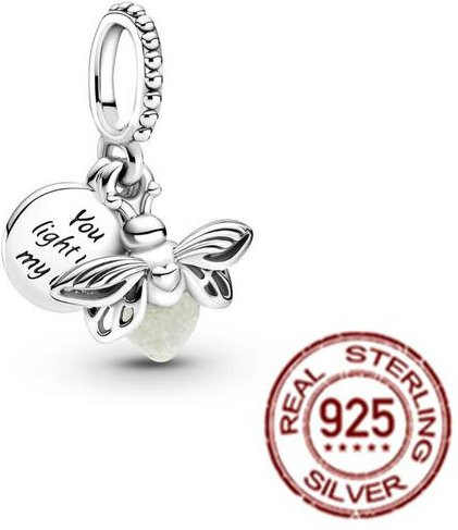 Lily there Glühwürmchen-Anhänger, 925 Silber, Schwarz, Damen - Bild 1