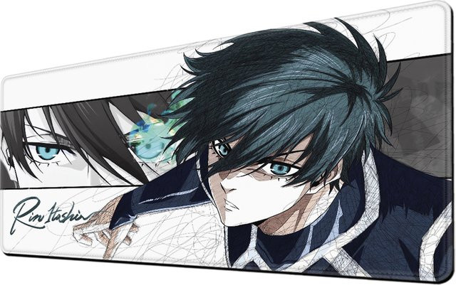HYBXAXC Anime Blue Lock Mauspad Rin Itoshi, groß, rutschfest, B/T: 120 x 60 cm, multicolor - Bild 1