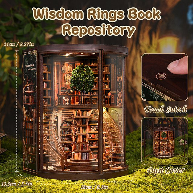 zuuton DIY Holz-Buchnischen-Set, 3D-Puzzle-Bücherregal, ab 14 Jahre - Bild 1