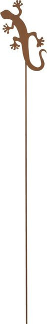 Gartenstecker Echse in Rostfarben aus Metall, Höhe: 115 cm - Bild 1