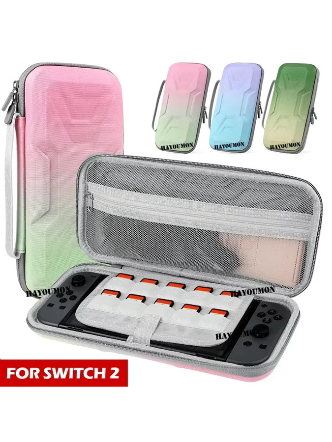 Nintendo Switch Rundum-Schutz Aufbewahrungstasche und Reisetasche in Grün und Multicolour - Bild 2