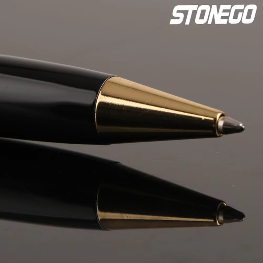STONEGO Metall-Tintenroller mit 1,0 mm mittlere Spitze, nachfüllbar, Blau oder Schwarz - Bild 2