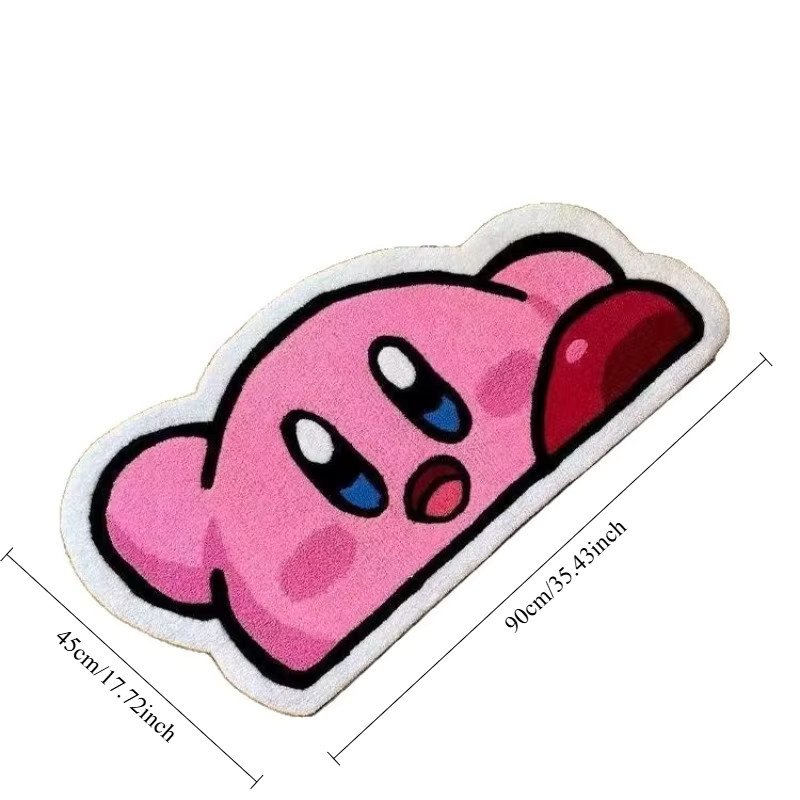 Bandai Kirby Anime Plüschteppich Pink, Rund, Rutschfest und Schnelltrocknend - Bild 4