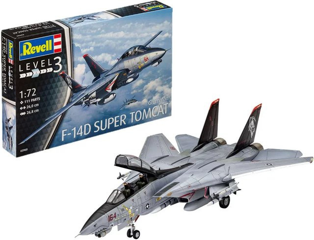Revell Grumman F-14D Super Tomcat Modellbausatz 1:72 ab 10 Jahren - Bild 1
