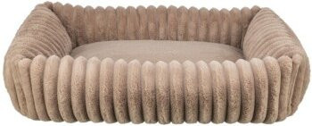 Trixie Hundebett Lonni grau mit abnehmbarem Bezug und rutschfester Unterseite, B/T/H: 60 x 60 x 19 cm - Bild 1