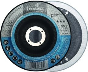 LUKAS Kehlnahtschleifscheibe U-EDGE PRO Blau Durchmesser: 125 mm Korn 80 - Bild 1