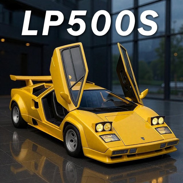 caipo Countach LP500S Aventador SVJ63 Spielzeugauto Modell, 1:24, mit Sound und Licht, Metall und Gummi - Bild 1