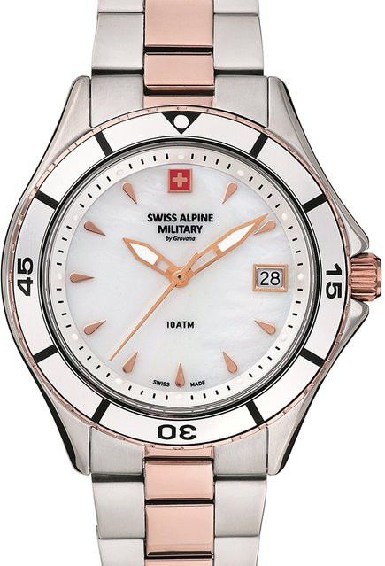 Swiss Alpine Military Damenuhr, Quarz, Edelstahl, 36 mm, 10 ATM - Bild 1