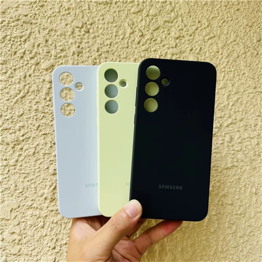 Samsung Galaxy A55 5G Silikon Handyhülle EF-PA556 in Black Multicolour Stoßfeste TPU Rückseitenschutzhülle - Bild 1