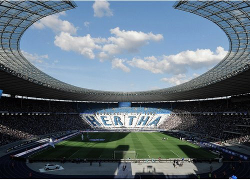 K&L Wall Art XXL Vliestapete Hertha BSC Stadion Berlin, mehrfarbig, matt, B: 480 cm, H: 268 cm - Bild 1
