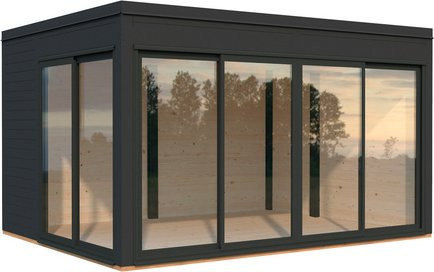 PALMAKO Gartenhaus Serena in Grau Anthrazit mit Pentdach - Bild 1