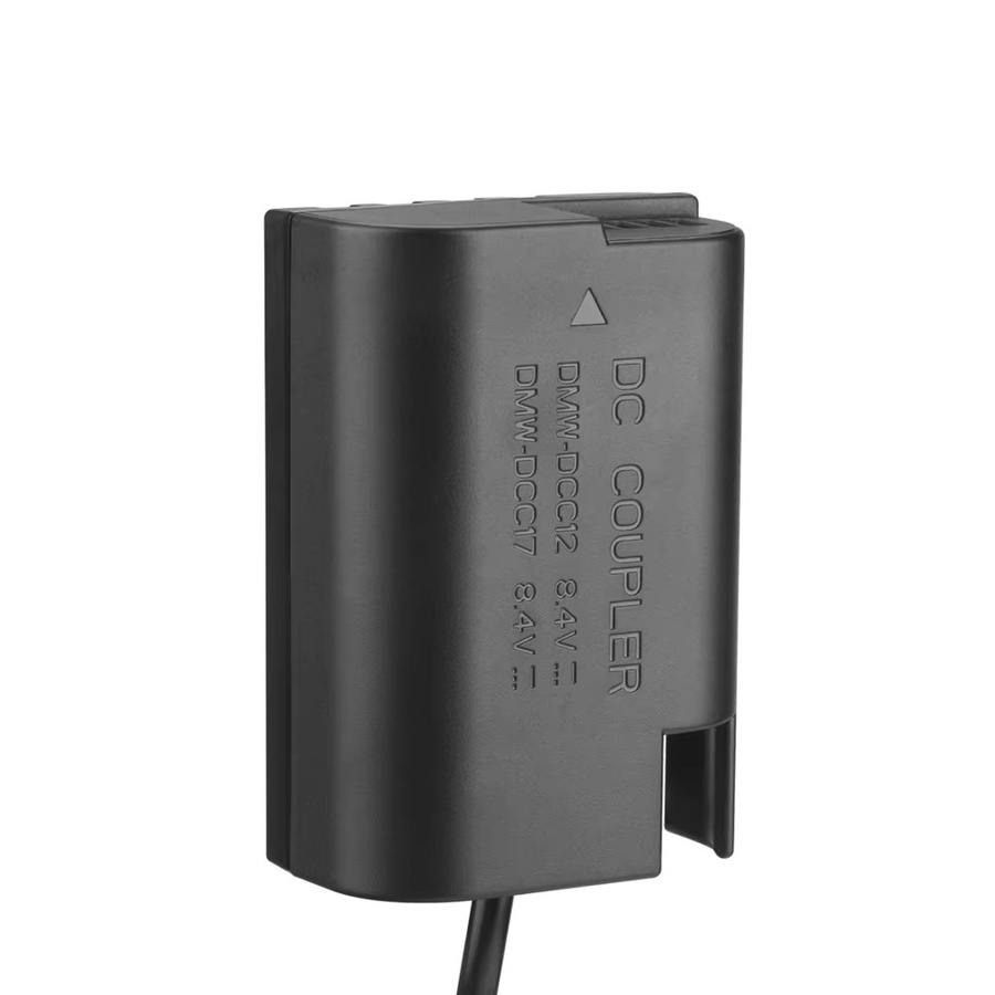 DMW-DCC12 Dummy-Akku USB-C-Adapter für Panasonic Lumix DC-G9, GH5, GH4, DMC-GH3, GH3K, GH4K, GH3H, GH4H, G9, G9L, G9K in Schwarz - Bild 2