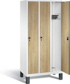 C+P Garderobenschrank Evolo mit Front in Eiche Sereno und Korpus in Verkehrsweiß, H x B x T: 185 x 90 x 50 cm - Bild 1