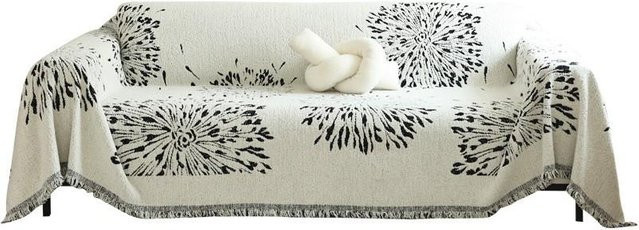 Binchi Outdoor Equipment Chenille Sofaüberwurf Schwarz, universeller Sofakissenbezug und Sofa-Decke, kratzfest, B x T: 180 x 130 cm - Bild 1