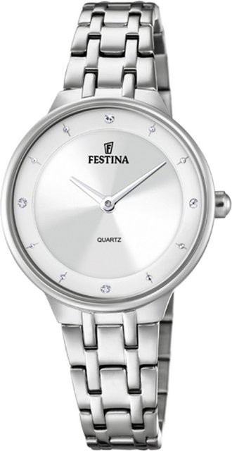 Festina Mademoiselle Armbanduhr, Quarz, Edelstahl, Silber, 31 mm, Damen - Bild 1