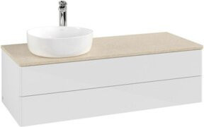 V&B Waschtischunterschrank Antao mit Beleuchtung, Farbe: Weiß, B/T/H: 120 x 50 x 36 cm - Bild 1