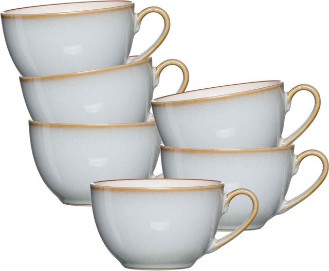 Ritzenhoff & Breker Kaffeetassen Portofino aus Keramik, 6er Set, Grau/Weiß, 220 ml - Bild 1