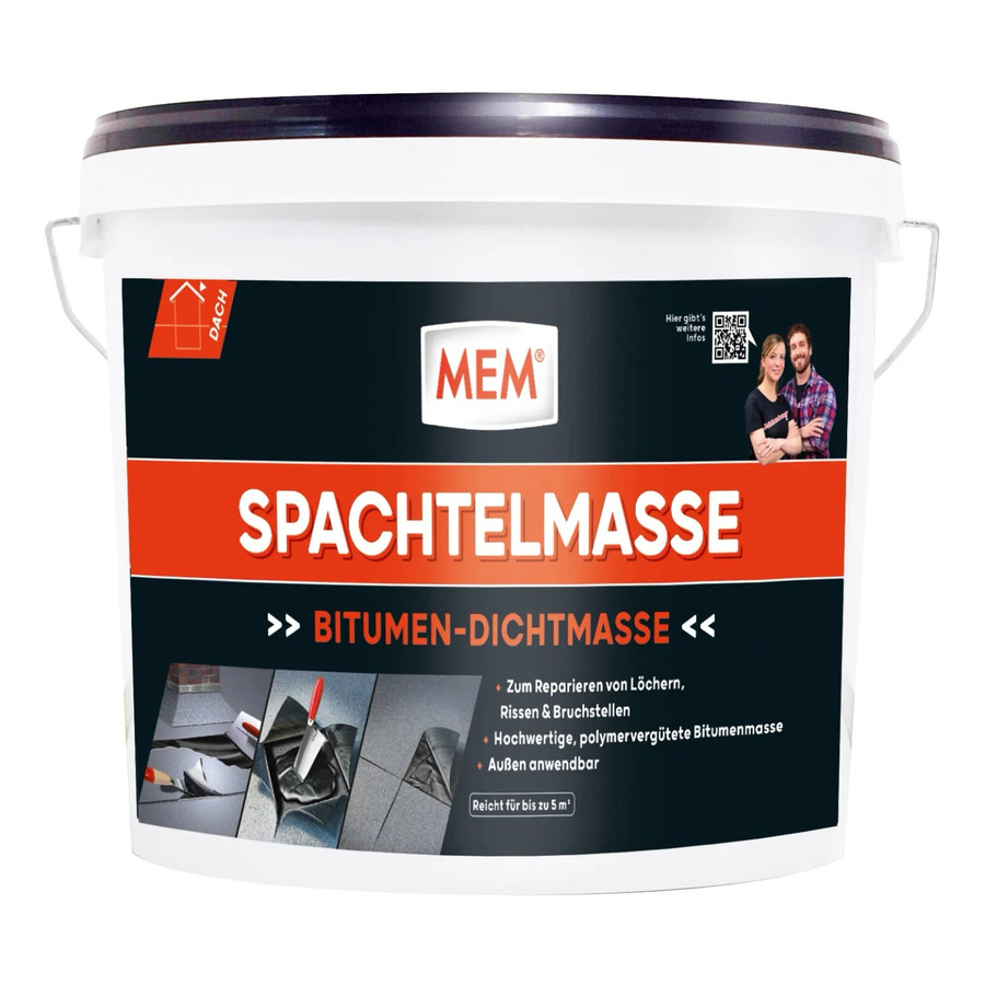 MEM Spachtelmasse in Schwarz oder Weiß, 7 kg - Bild 2