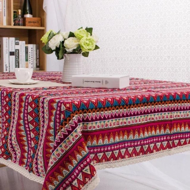 Stripe Tischdecke Beau Maison aus Baumwolle und Leinen in Multicolour, B/T: 60 x 60 cm - Bild 1