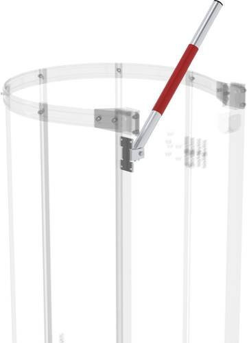 MUNK Günzburger Steigtechnik Sicherungsschranke in Rot und Transparent mit Schraubbefestigung - Bild 1