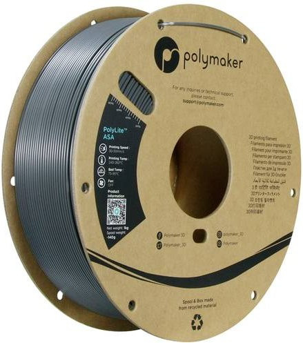 Polymaker ASA Filament Dunkelgrau 1,75 mm 1000 g UV- und witterungsbeständig - Bild 1