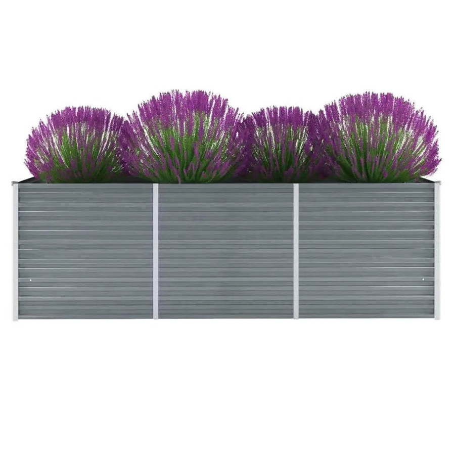 Furnicato Garten-Hochbeet aus verzinktem Stahl in Grau, B/T/H: 240 x 80 x 77 cm - Bild 2