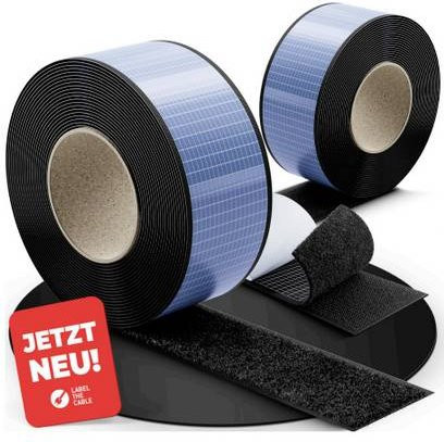 Label the Cable LTC TOUGH TAPE STRAP Klettband Schwarz, Breite: 50 mm, Länge: 5 m - Bild 1