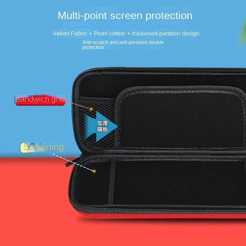 Keeppley Pokemon Pikachu Aufbewahrungstasche für Nintendo Switch OLED, tragbare Hartschalen-Schutztasche für Spielzubehör im Anime-Design - Bild 3