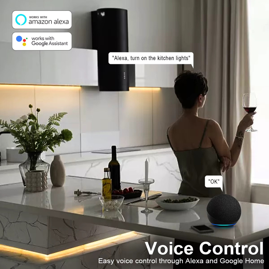 Tuya Smart Home WiFi LED Neon Flex Lichtstreifen in Warmweiß mit USB-Anschluss und Sprachsteuerung für Alexa und Google Assistant - Bild 3