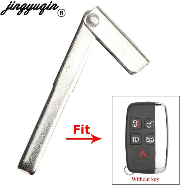 Jingyuqin Fernbedienungs-Autoschlüsselblatt in Silber für Land Rover Discovery 4, Freelander, Range Rover Sport, Evoque und Jaguar XE XFL als Schlüsselanhänger-Ersatz - Bild 1