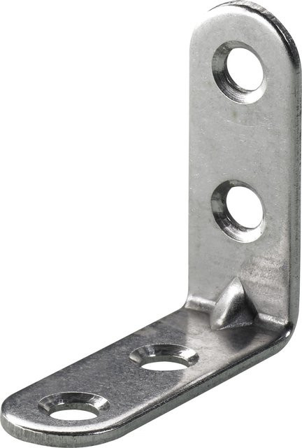 Hettich Stuhlwinkel aus Edelstahl in Silber Matt, B/T/H: 40 x 40 x 15 mm, 4 Stück - Bild 1